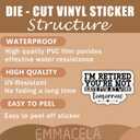 2 x (3PCS) I'm Retired You're Not Have Fun at Work Tomorrow Sticker  Funny Retirement Stickers, Waterproof Vinyl Decal for Laptop, Tumbler, Water Bottle, Scrapbook  for Retired Men and Women, 3" x 2"