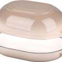VORRINGARD Enameled Cast Iron Sourdough Bread Oven, Dutch Oven, Loaf Cast Iron Bread Pan for Homemade Bread Baking, Meatloaf Pan with Lid, 5QT, Latte