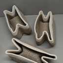 MiniArk Small Storage Baskets for Organizing | Closet Organizer Bins | Shelf Toy Basket | Woven Rope Baskets | Cube Decorative Box | Shallow Basket | 11.5x7.5x4.7” | 3 Packs White Brown