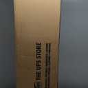 MOOACE Narrow Dresser Storage Tower with 4 Drawers, Slim Dresser Chest of Drawers, Vertical Small Fabric Dresser Standing, Wood Top Organizer for Bedroom, Bathroom & Laundry, Black/Brown