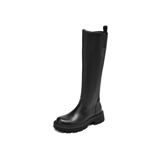 Women's Knee High Boots Fashion Platform Lug Sole Tall Riding Boots Comfortable Stretch Calf Dress Long Boots Size 11