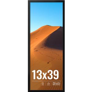 LaVie Home 13x39 Picture Frame for Wall Display, 13x39 Black Picture Frame with HD Plexiglas, 13 x 39 Frame 1 Pack, Display Frame for Vertical or Horizontal, Classic Collection