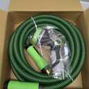 NON-EXPANDABLE Garden Hose 25ft x5/8'', Heavy Duty Flexible Water Hose with 10-Function Sprayer, Lightweight, Leak Proof, Durable Fabric Skin, Pressure Resistant for Yard, Outdoor