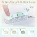 3 PCS Keyboard Fidget Toy, Quiet & Loud Fidget Keyboard Toys to Release Stress, Portable Linear & Separate Fidget Keyboard Keychain, Silent Keyboard Fidget Clicker for Quiet Sense