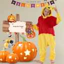 SWEETXIN Unise Kids Jumpsuit Cosplay Onesie One Piece Suit for Girls Boys Halloween Character Costume Dress Up Party (12 Years, Winnie the Pooh)