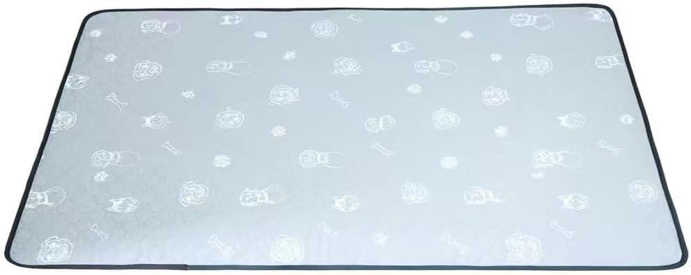 2 Packs Extra Large Reusable Dog Mat for Floor,Washable Pee Pads for Dogs and Cats,Puppy Playpen Mat for Incontinence,Grey 59"x35"