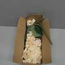 Hollyone Beige Hydrangea Artificial Flowers Large Artificial Hydrangeas Silk Flowers for Home Decor Indoor Wedding Flowers Bouquets Faux Flowers Kitchen Centerpiece Table Decorations