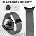 Magnetic Bands Compatible with Google Pixel Watch 3/4 45mm, Stretchy Nylon Soft Loop Strap Replacement Adjustable Elastic Wristband for Pixel 4/3 45mm Smart Watch for Women Men