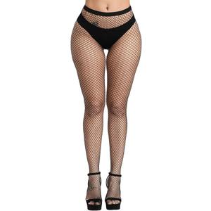 Women's High Waisted Tights Sexy Wide Mesh Fishnet Stockings, S