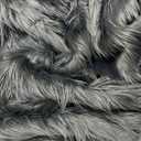EOVEA Faux Fur Fabric by The Yard 60" Wide | 2.5" Long Pile Shaggy Mohair | Soft Fluffy Fake Fur for Fursuits, Cosplay, Costumes, Sewing, Crafts | Cruelty-Free Plush Fabric(Dark Grey, Half Yard)