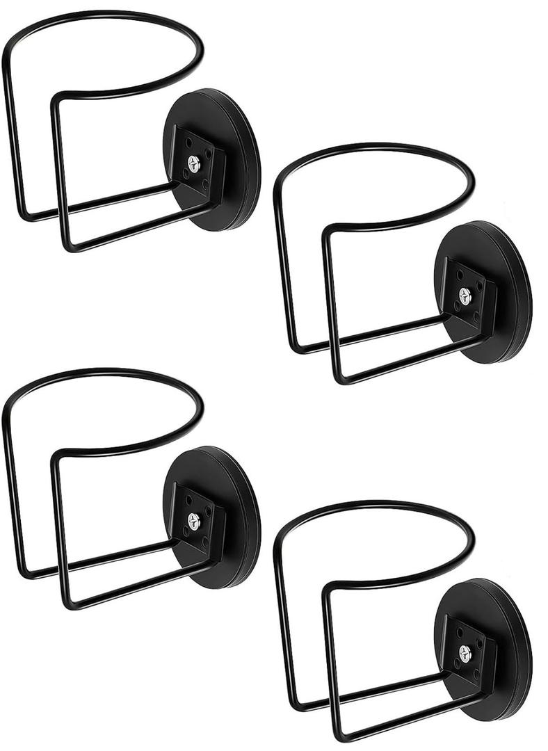 Treela 4 Pcs Magnetic Cup Holder Stainless Steel Cup Caddy Drink Holder for Tractor Refrigerator Treadmill Mower Truck Automotive Rv Car Trailer Boat Metal Surface
