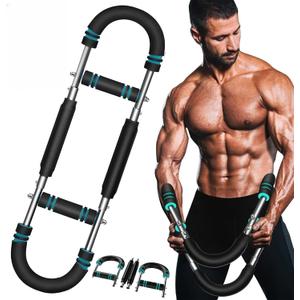 Saker Twister Arm Trainer, 40-100lb Adjustable Chest Workout Equipment, Arm Trainer, Twister Arm Trainer, Portable Power Twister Bar, Detachable Design Fitness Anywhere (BLUE)