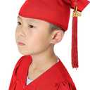 GraduatePro Preschool Graduation Cap Gown Class of 2026 Stole Certificate Package Tassel Set Grad Gift for Kids (Red, XS)
