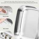 Stainless Steel Sifting Litter Box with Lid, Metal Litter Pan with Scoop for Big Cats Multi Cat, Extra Large Cats Litterbox Odor Control Easy Clean
