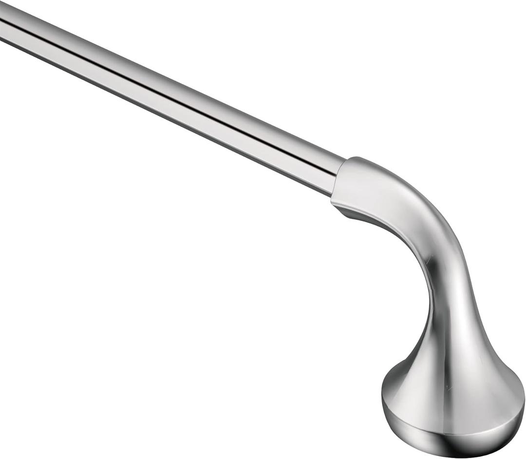 Moen YB2818CH Eva 18-Inch Single Towel Bar, Chrome (18 Inch, Chrome)