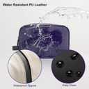 2 x Toiletry Bag for Women, Water-resistant Travel Toiletry Bag, PU Leather Cosmetic Makeup Organizer, Travel Bag for Travel Size Toiletries, Beige