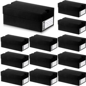 12 Sets Mini Sneaker Boxes for Party Favors Mini Shoe Gifts Boxes 4.7 x 2.5 x 2 Inch Sports Small Gift Case with Editable Label for Candies Cookies Snacks (Black)
