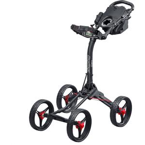 Bag Boy Quad XL Golf Push Cart, Black/Red