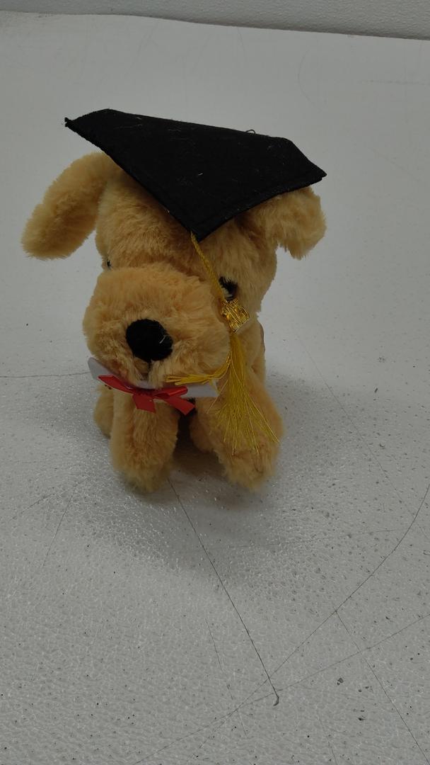 Graduation Dog Puppy with cap and certificate soft plush toy (2025)