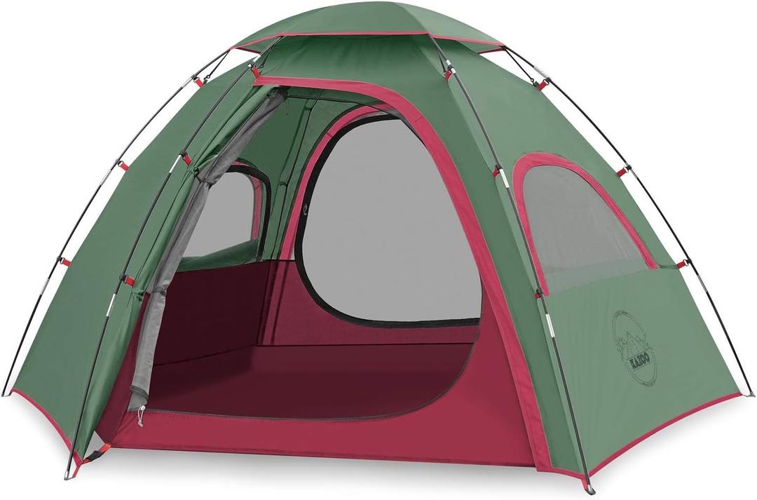 KAZOO Outdoor Camping Tent Waterproof Camping Tents Easy Setup Two/Four Man Tent Sun Shade 3 People