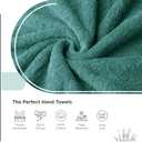 100% Cotton Hand Towel Set of 4, (16 x 28 inches) Sustainable, Soft, Highly Absorbent, Quick Drying, Combed Cotton Hand Towels Pack of 4 Ideal for Hotels, Spa, Bathroom, Dorm, Teal