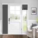 100% Blackout Curtains for French & Side Doors, Light Blocking Drapes for Windows, Room Darkening Window Coverings - Privacy & Sleep Enhancing(12W x 69L Inch,Darkgray,1 Panel)