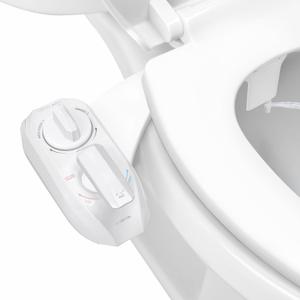 LUXE Bidet NEO 320 Plus - Warm Water, Dual Nozzle, Non-Electric Bidet Attachment for Toilet Seat, Patented Slide-In Install, 360 Self-Clean, EZ-Lift to Clean, Feminine & Rear Wash (White)