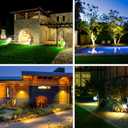 5W Low Voltage Landscape Lights with Connectors, AC/DC 12V-24 Landscape Spotlights 3000K Warm White Waterproof Garden Yard Pathway Wall Tree Flag Landscaping Lights with Spike Stand (2 Pack)
