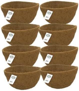 16 in x 10 in Round Molded Coco Liner - 8 Pack