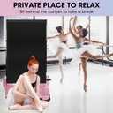 Winceed Privacy Curtain for Dance Bag, 59"x31.5" Portable Dance Bag Changing Curtain, 600D Oxford Fabric, Dance Bag Suitcase Curtain for Training Competition Backstage Outdoor Camping (Black)