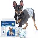 MICOOYO Dog Diapers Male Disposable Super Absorbent Male Dog Wraps Lighter Dogs Diaper Leakproof Puppy Diaper Doggie Diapers with Wetness Indicator (XS, 20Counts) (Extra Small)