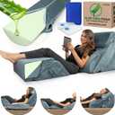 Lunix LX13 6-Piece Post-Surgery Recovery System, Orthopedic Bed Wedge Pillow Set for Tummy Tuck & Back Comfort, Zero-Gravity Memory Foam, Stone Navy with Aloe Vera, 6pcs