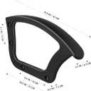 Office Chair Arm Rest Ring Replacement Part 2 Pieces Black, 43X25X3CM
