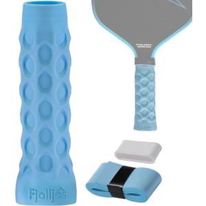 2 x Pickleball Paddle Grip with 5.25" - Enhanced Pickle Ball Grips Overgrip for Vibration Reduction & Precision Control (Light Blue)