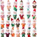 Liliful 26 Pcs Mini Elves Christmas Tiny Plush Figure Toys Bulk - Little Elf Accessories for Craft Party Supplies Operation Christmas Bulk Items Xmas Stuffies