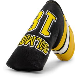 Golf Headcovers Happy Gilmore Golf Club Head Covers Advanced Embroidery Premium Leather Driver Headcover Fairway Wood Covers Hybrid Head Covers, Golf Mallet Blade Putter Cover