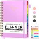 EMSHOI 2026 Appointment Book, A4 15-Minute Hourly Planner, JAN 2026 - DEC 2026, Daily Weekly Monthly, 100GSM Thick Paper, PVC Cover, Colorful Tabs - for Work, School, Salon Scheduling, Purple