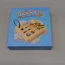 Busy Board Montessori Toys for Toddler, Wooden Sensory Board Switch Toy with Shape Sorter LED Light Up Toys Educational Plane Travel Activity for Girls & Boys