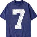 Graphic Tees Summer Novelty Women Men Cotton Oversized Seven Number Element Christian Washed T-Shirt