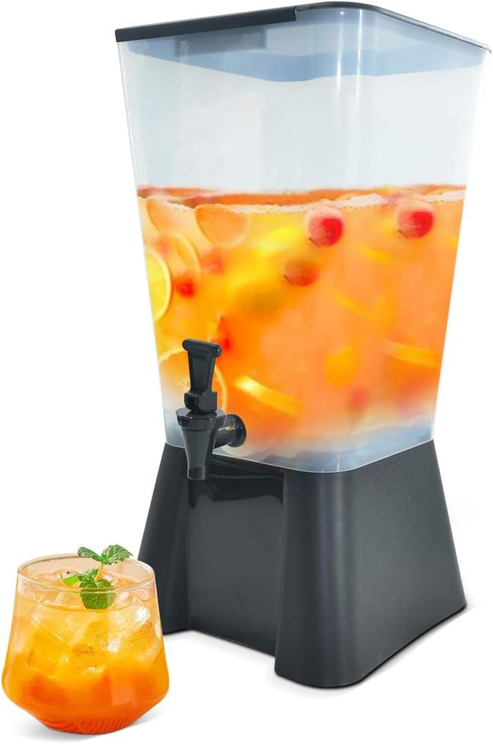 Hakka 5 Gallon Beverage Dispenser, Commercial Drink Dispenser for Parties 19L Juice Dispenser with Spigot Catering Supplies for Buffets, Restaurants