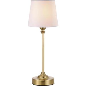 Cordless Table Lamp Rechargeable Gold - 1 Pack Brass 4000mAH Battery Operated Lamp for Decor, 3000K Stepless Dimming Touch Control Wireless Lamp for Bedroom, Dining Table, Counter, Living Room (White Gold)