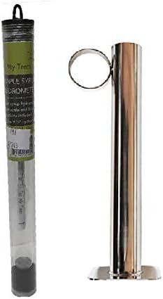 Tap My Trees VT State Tested Maple Syrup Hydrometer And Hydrometer Test Cup Bundle For Testing Maple Syrup