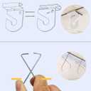 NACETURE 75 PCS Drop Ceiling Hooks  25 Heavy Duty Ceiling Hooks + 50 Clip-on Tile Hangers, No-Drill, Hold 15 lbs  for Hanging Lights, Decorations, Plants in Home, Office, Classroom