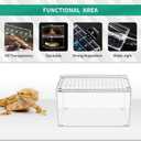 Reptile Terrarium kit,12"*7"*6" Reptile Breeding Box, Magnetic Acrylic Enclosure，for Tarantula，Hermit Crab，Jumping Spider，Iguana，Leopard Gecko，Bearded Dragon, Insect,Scorpions.(30*18*15 cm）