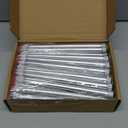 Funtery 48 Pcs Flameless LED Taper Candles Battery Operated Candles Bulk Realistic LED Candlesticks Flickering for Wedding Church Graduation Party Home Decor(Silver,Classic Style)