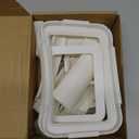 Food Container Lid Organizer for Rubbermaid Brilliances nap-on lids,Food Container Lid Organizer for Kitchen Cabinet (3-Piece) - Holds 24 Lids for 4.7 & 3.2 Cup,1.3 Cup ,0.5 Cup Containers (White)