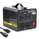 Yinleader 1500W Japanese Voltage Converter - Step Down 120V to 100V or Step Up 100V to 120V, Includes US Power Cord for Medium-Power Appliances