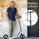 Adult Scooter with Big Wheels | Adjustable Height, Foldable Aluminum Frame | Smooth Ride for Urban Commuting and Outdoor Fun | Suitable for Teens 8-12 | 220 lbs Weight Limit