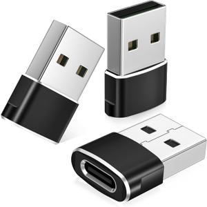 Basesailor USB to USB C Adapter 3 Pack,Type C Female to USB A Male Cable Converter for MacBook Pro, iMac, PC, Laptop, Computer, Samsung Galaxy Note 20 S20 S21 S22 S23,Google Pixel 5 4 4A 3 3A 2 XL,OTG