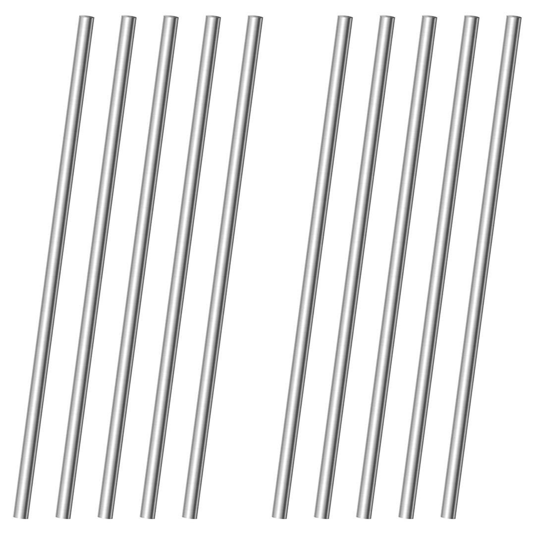 3mm x 300mm 304 Stainless Steel Rods, Metal Solid Shaft Round Rod Bar Stock Metal Stick for Industry, Decoration, DIY Craft Model Car Helicopter Airplane Ship Boat, 10 PCS
